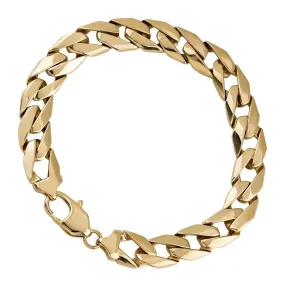 14k Yellow Gold Curb Link Bracelet 9.5 mm