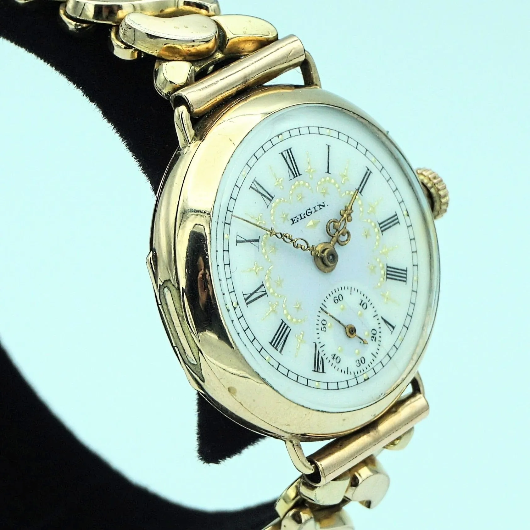 1902 Beautiful Antique Elgin Trench Watch Caliber Grade 269 7 Jewels Runs Great