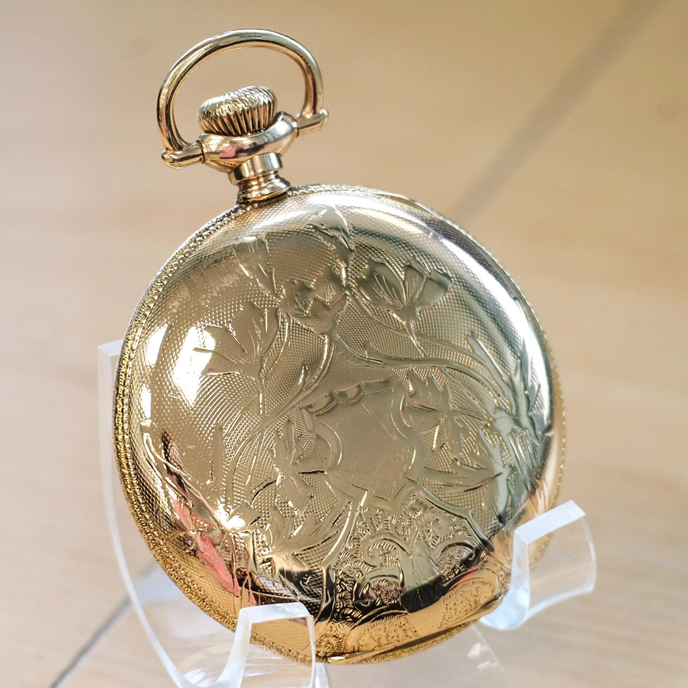 1925 WALTHAM Dress Pocket Watch Openface 12s Grade Premier 19 Jewels ADJ. 14K G.F.