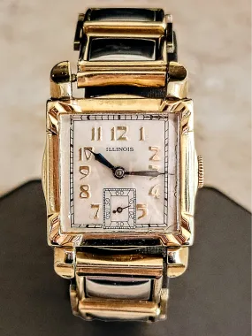 1934 ILLINOIS Square Case Watch 17 Jewels Cal. 607A U.S.A.