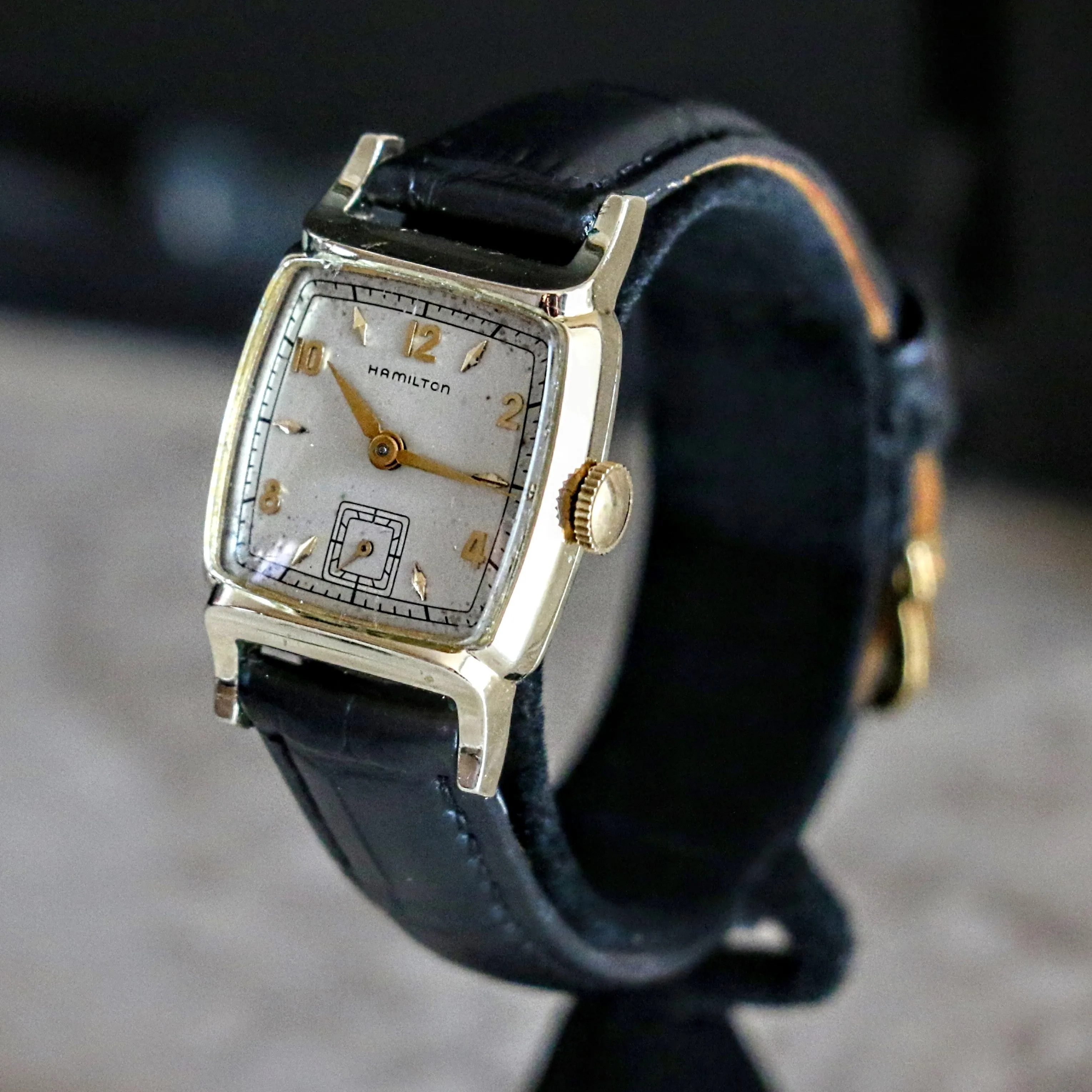 1951-52 HAMILTON Emery Wristwatch 10K G.F. Watch Grade 747 U.S.A. Made Watch