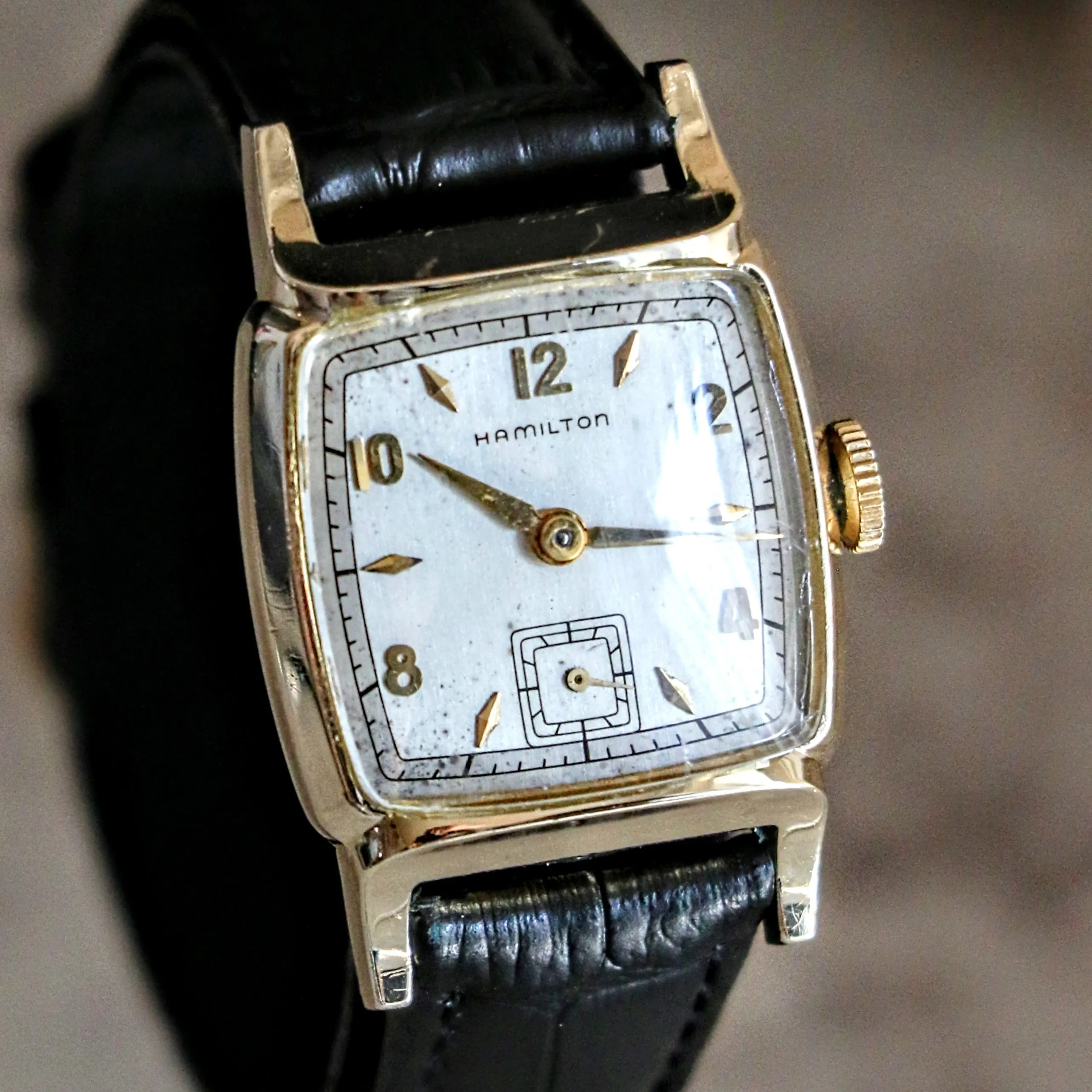 1951-52 HAMILTON Emery Wristwatch 10K G.F. Watch Grade 747 U.S.A. Made Watch