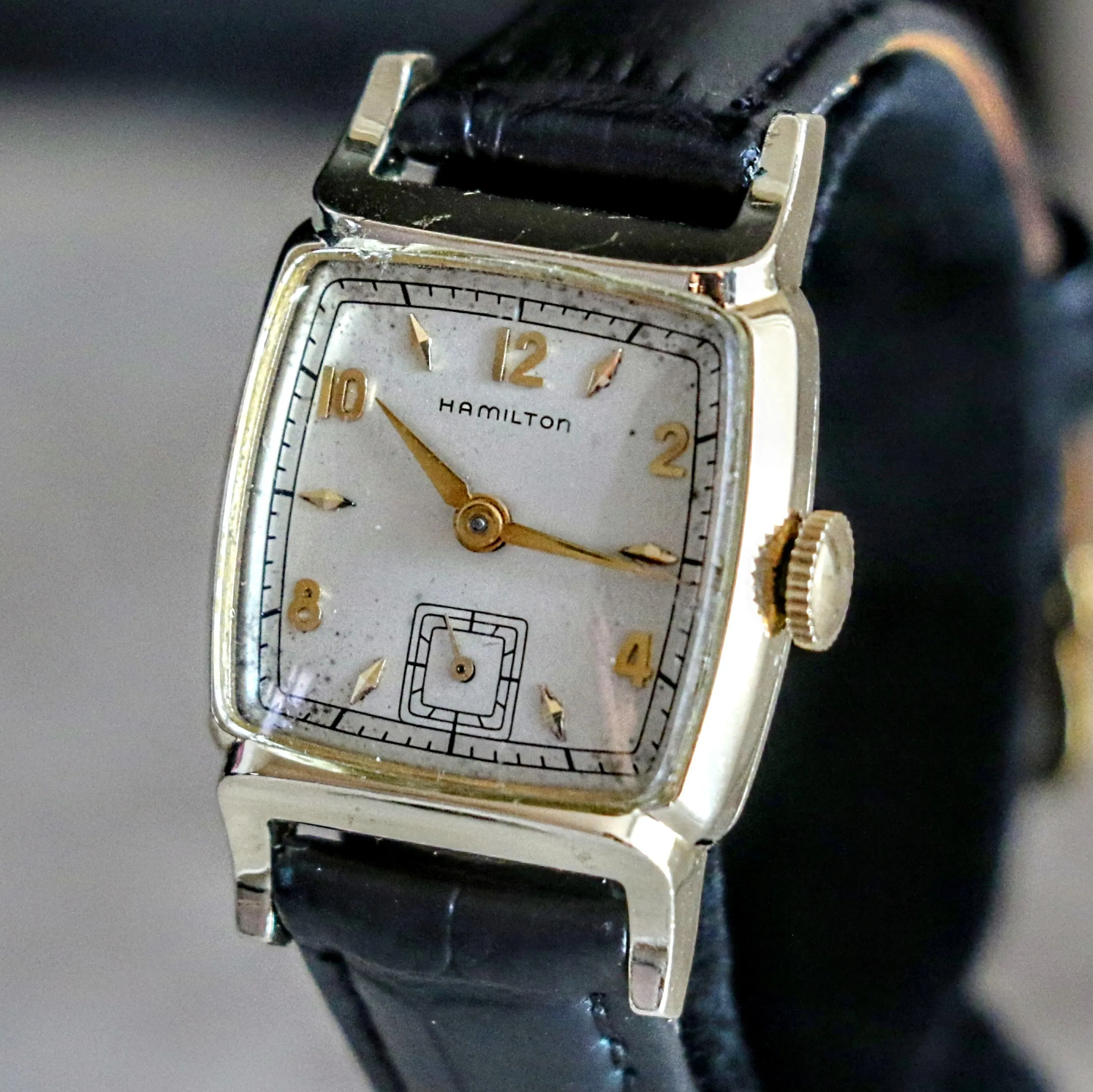 1951-52 HAMILTON Emery Wristwatch 10K G.F. Watch Grade 747 U.S.A. Made Watch