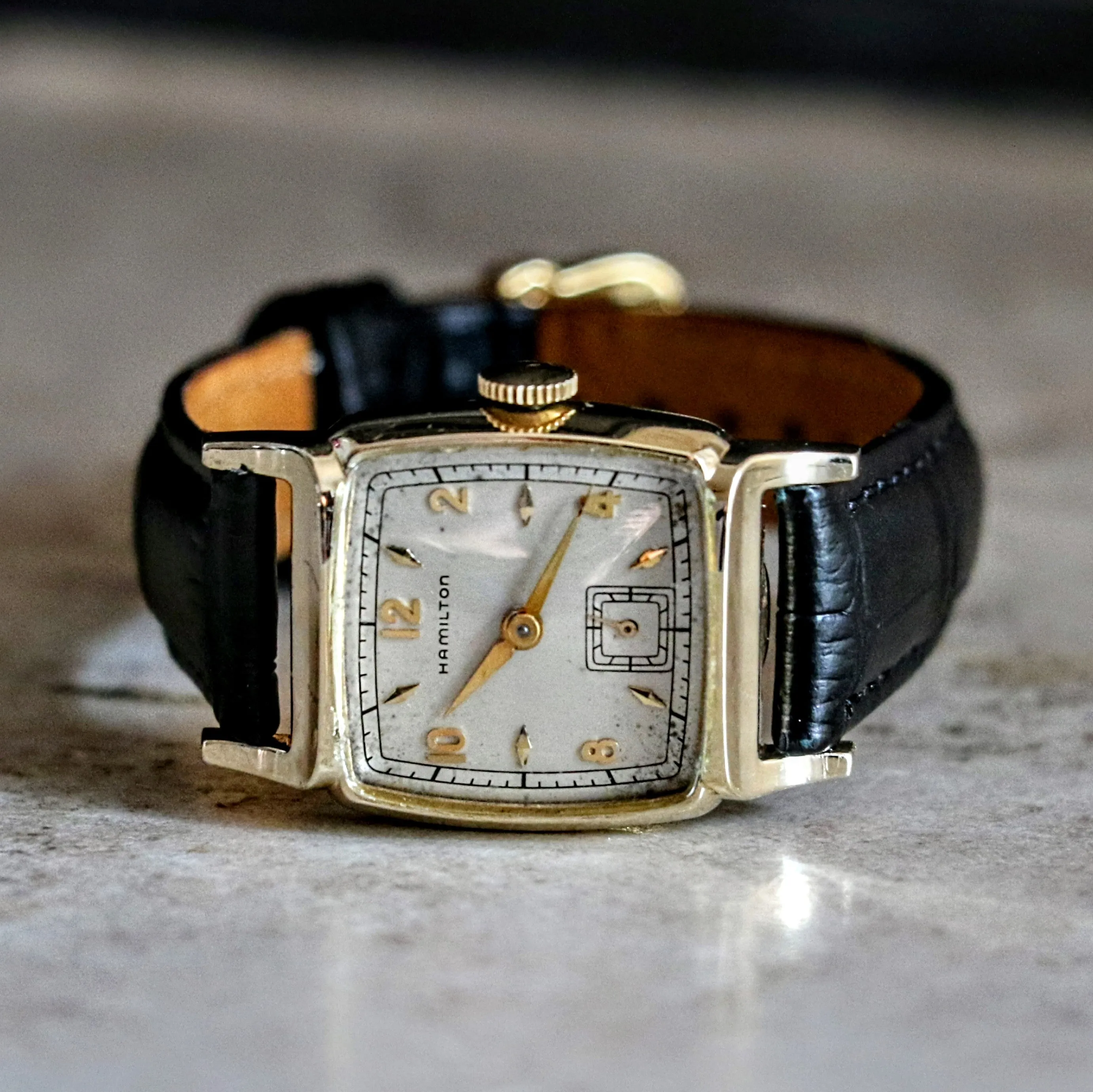 1951-52 HAMILTON Emery Wristwatch 10K G.F. Watch Grade 747 U.S.A. Made Watch
