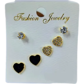 3 Set Stud Earrings for Women - Small Size