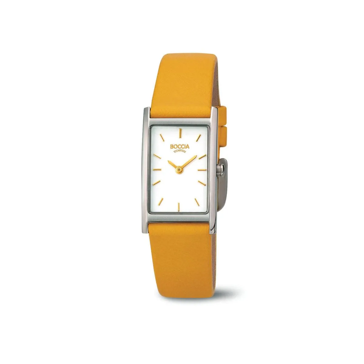 3304-05 - Ladies Titanium Watch with Mustard Strap