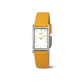3304-05 - Ladies Titanium Watch with Mustard Strap