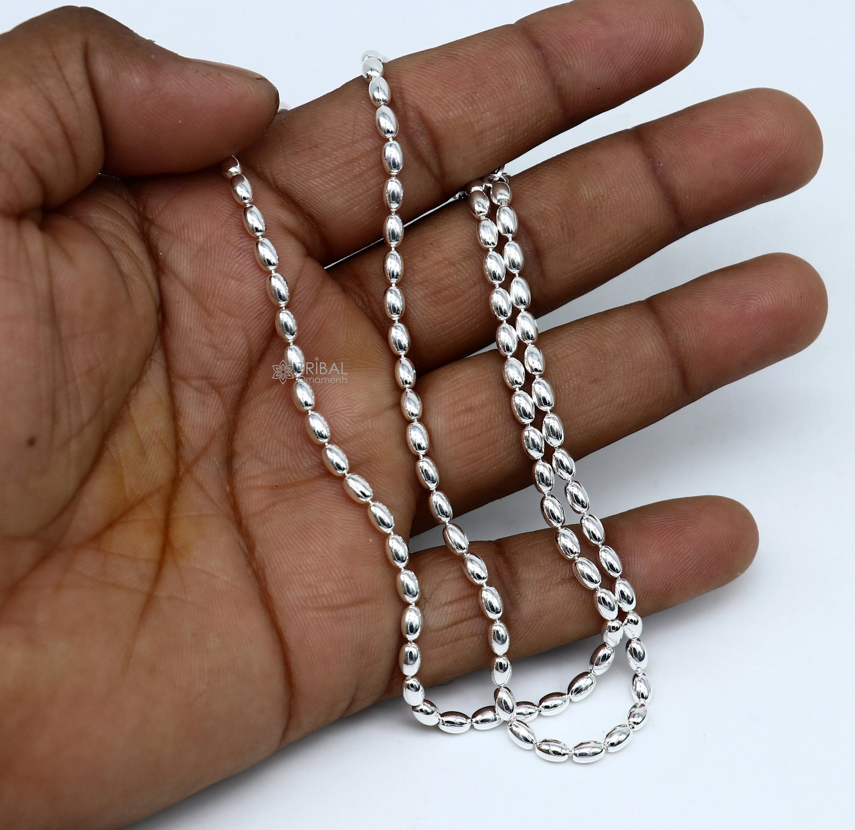 3mm 10.5 925 sterling silver beaded/ball chain anklet bracelet amazing light weight delicate anklets belly dance silver jewelry ank599