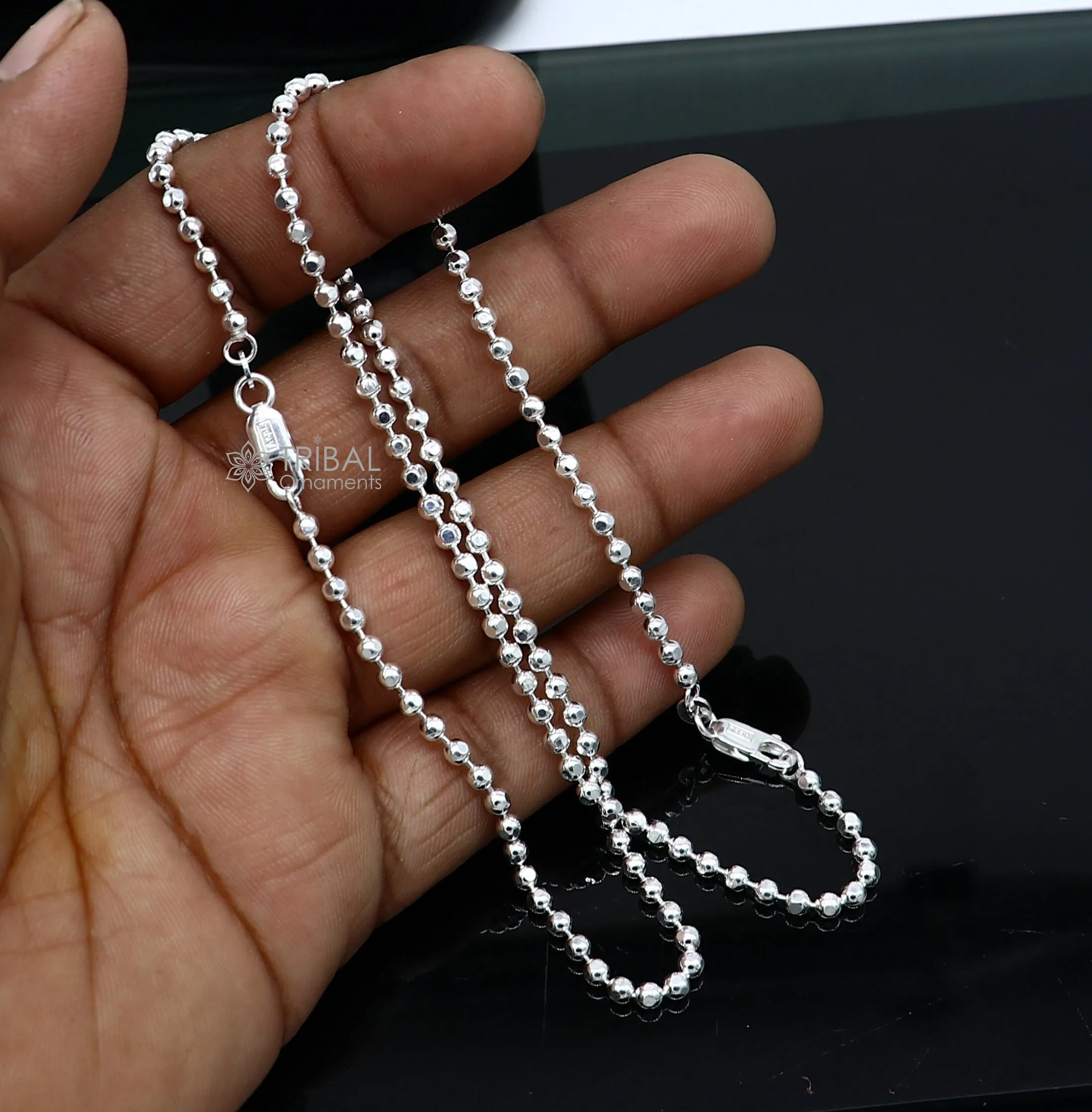 3mm 10.5 925 sterling silver beaded/ball chain anklet bracelet amazing light weight delicate anklets belly dance silver jewelry ank600