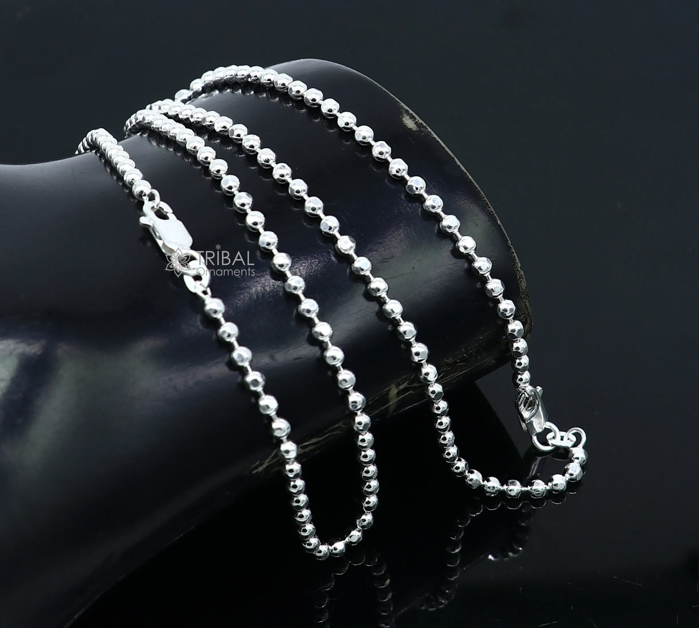3mm 10.5 925 sterling silver beaded/ball chain anklet bracelet amazing light weight delicate anklets belly dance silver jewelry ank600