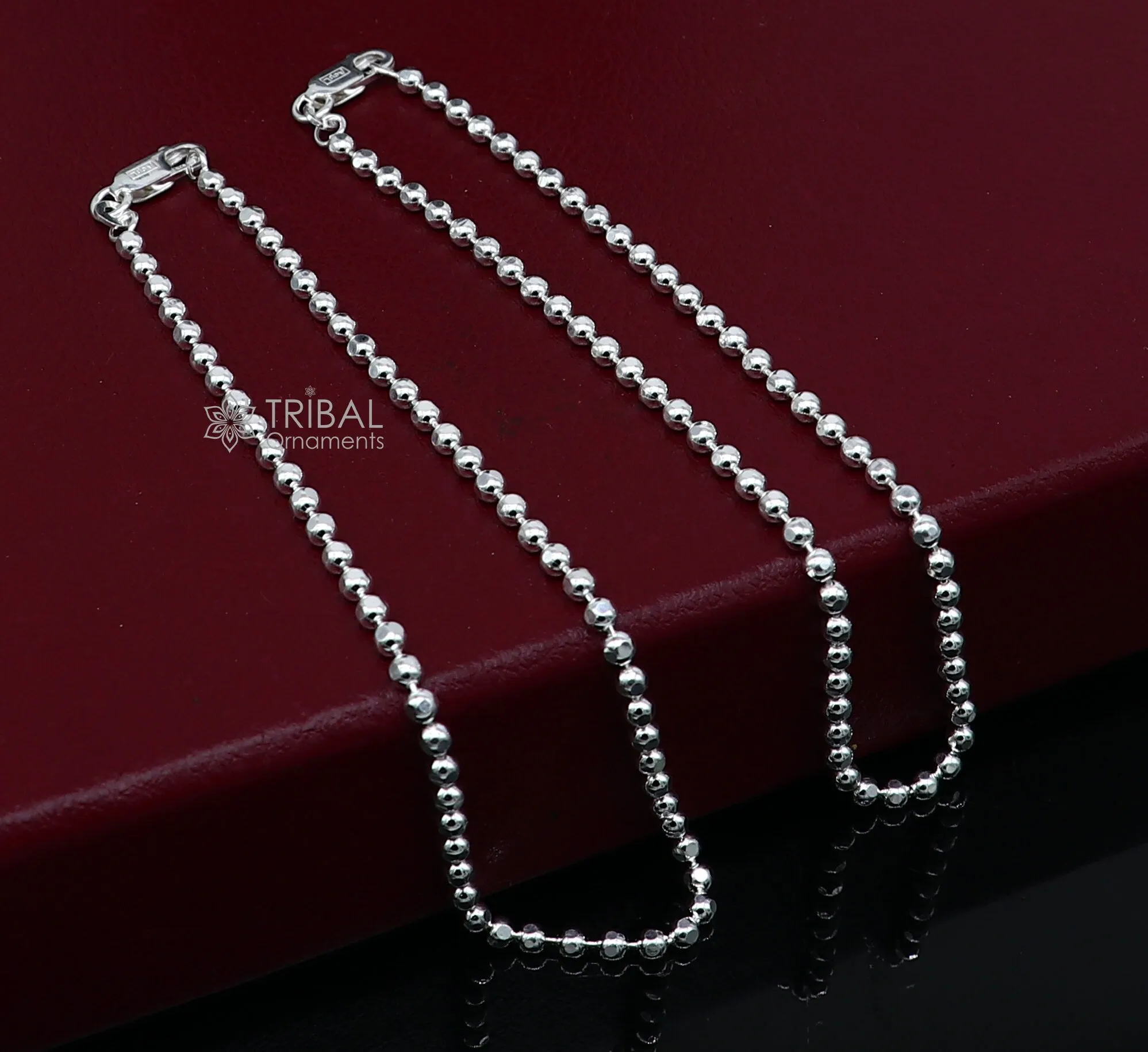 3mm 10.5 925 sterling silver beaded/ball chain anklet bracelet amazing light weight delicate anklets belly dance silver jewelry ank600