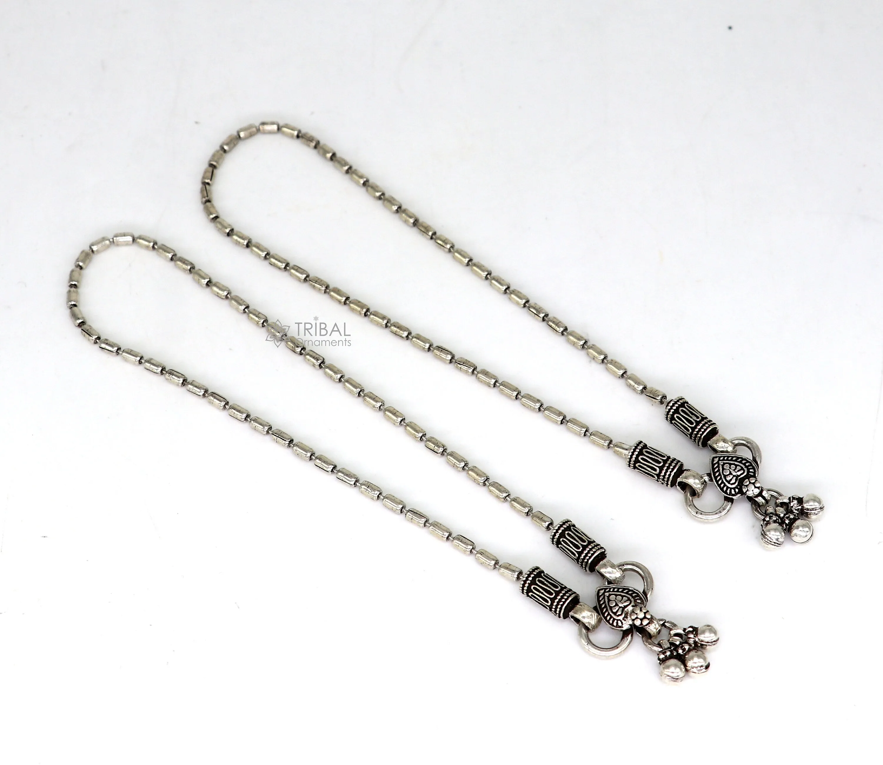 925 sterling silver beaded/ball chain anklet bracelet amazing light weight functional fancy anklets belly dance silver jewelry ank584