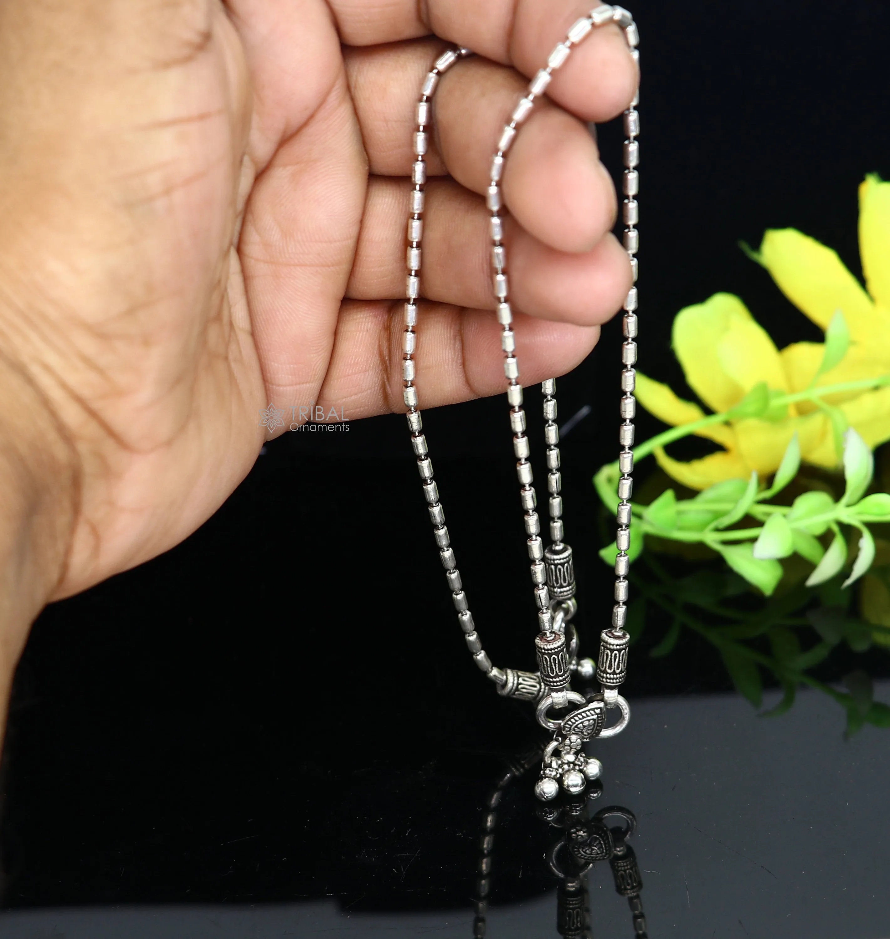 925 sterling silver beaded/ball chain anklet bracelet amazing light weight functional fancy anklets belly dance silver jewelry ank584