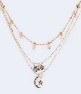 Aeropostale Moon & Stars Necklace 3-Pack