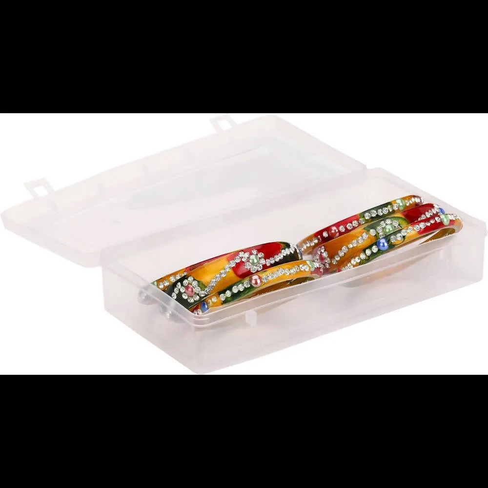 Afast Bridal Wedding & Party Fashionable Colorful Glass Bangle/Kada Set, Pack Of 12 - Yellow, Maroon
