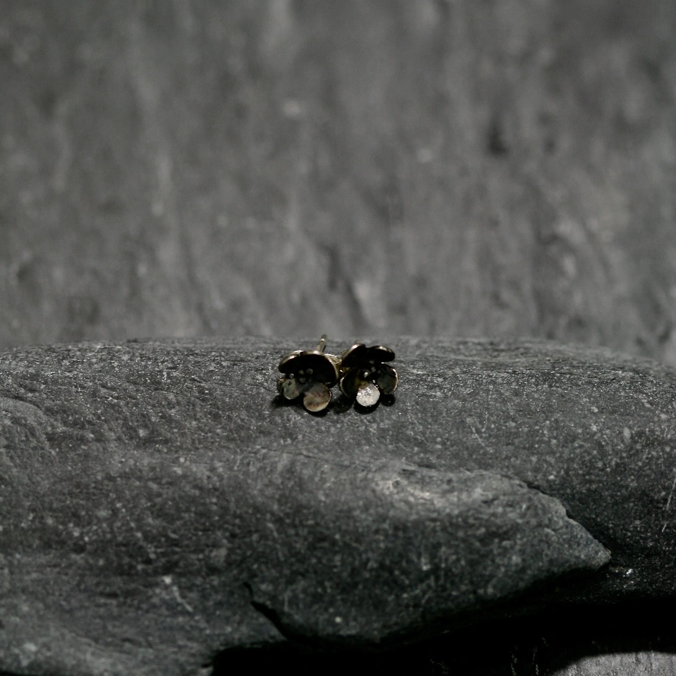Apple Blossom Stud Earrings Silver Flower Jewellery