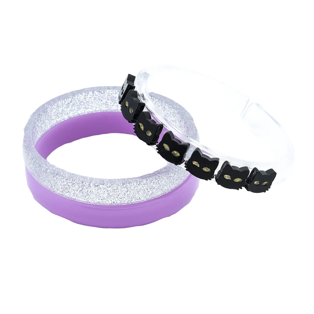 Bangle Set - Black Cats