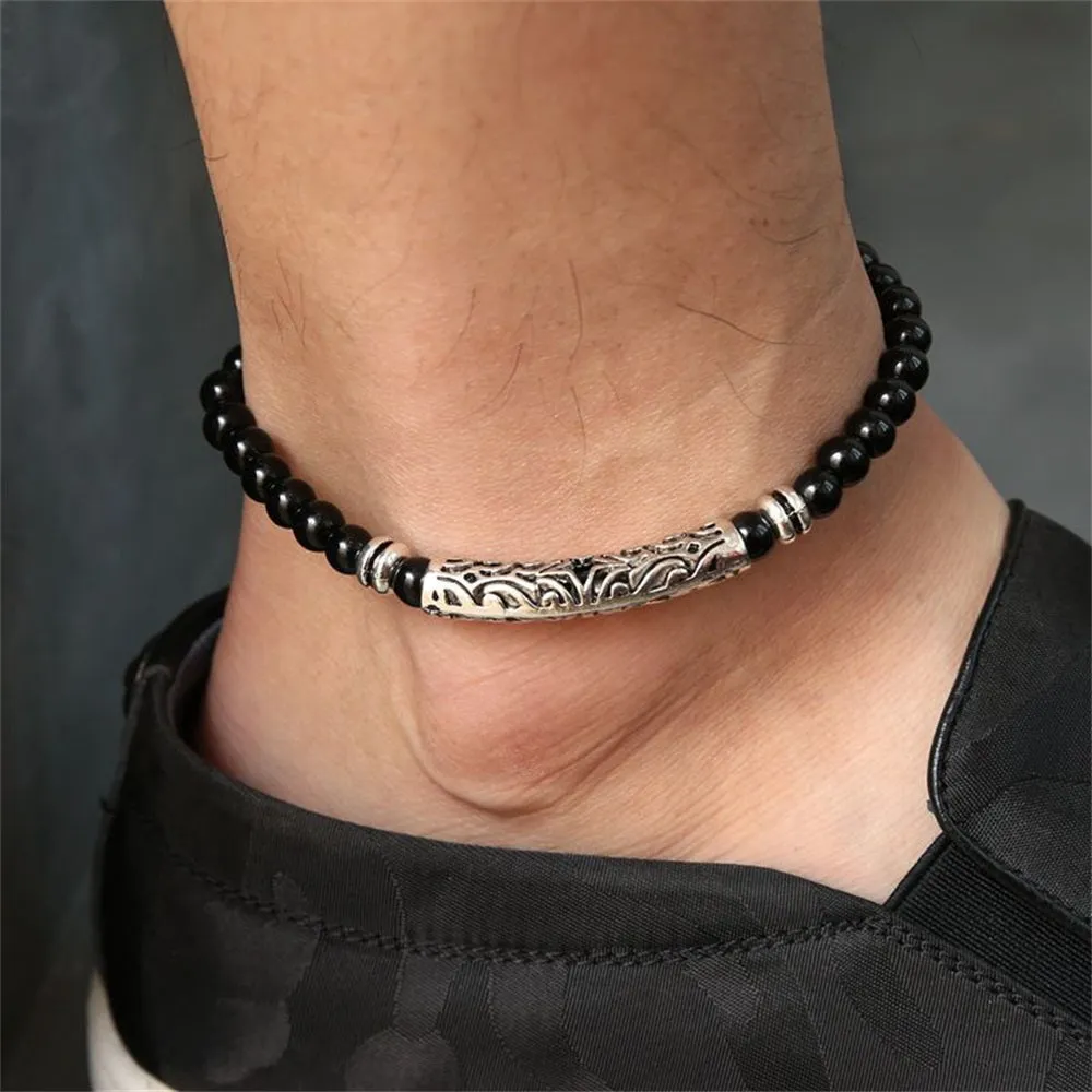 Beaded Ankle Bracelet Men
