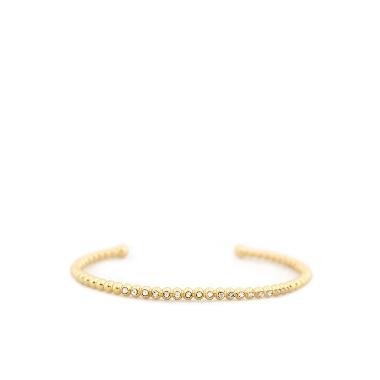 Beaded Ball Cuff ~ Gold