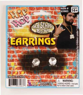 Big Diamond Stud Costume Earrings Accessory