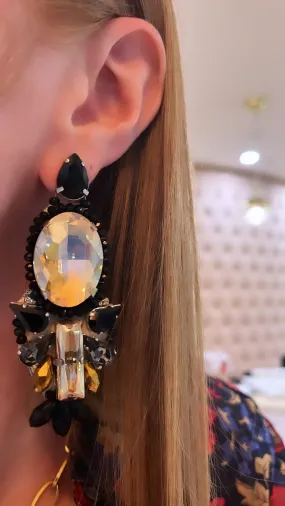Black & Gold Ivana Earrings