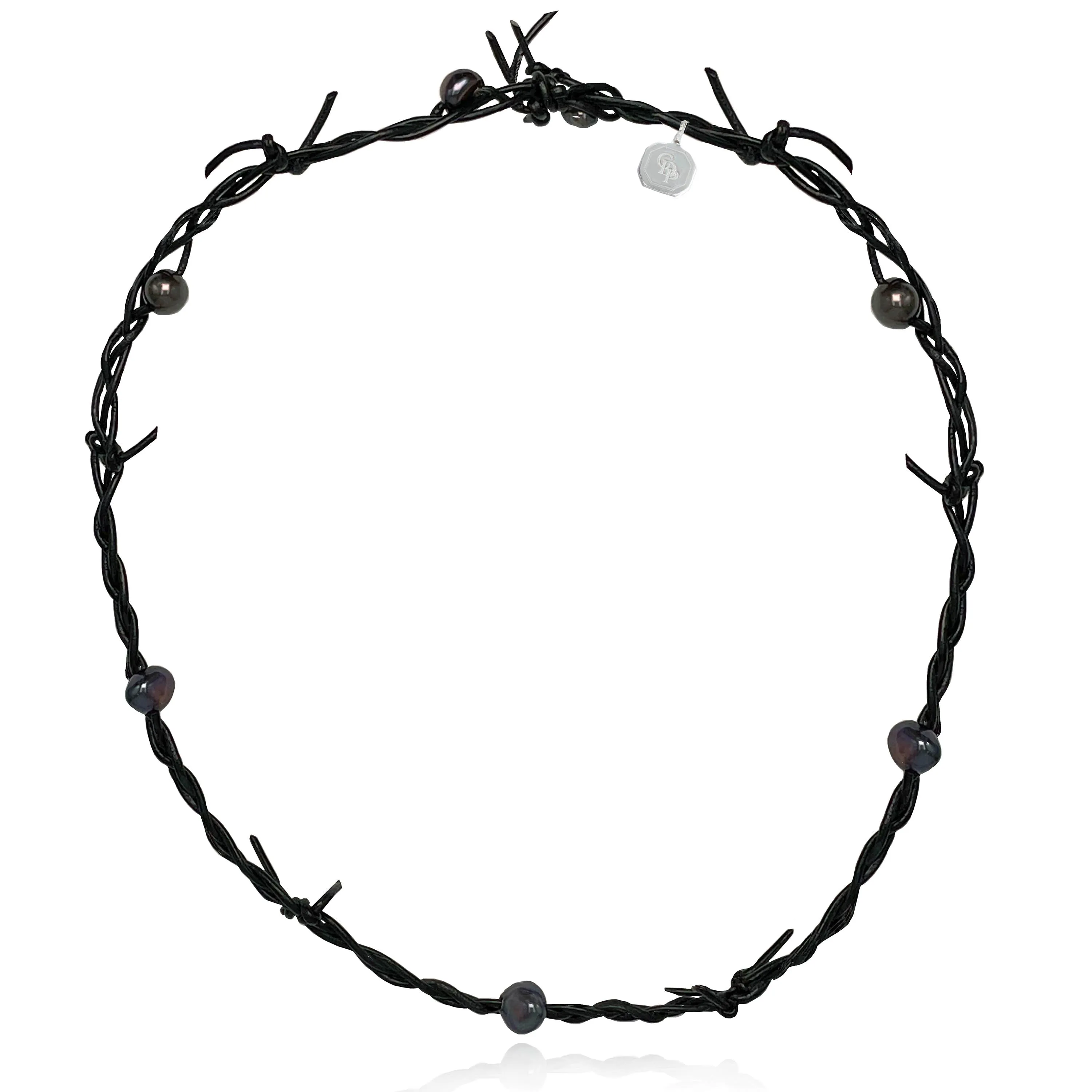 Black Freshwater Pearl 'Warrior' Slight Choker
