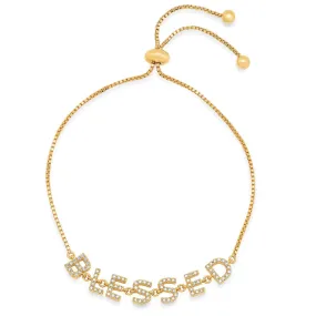 BLESSED DIAMOND PULL BRACELET, GOLD