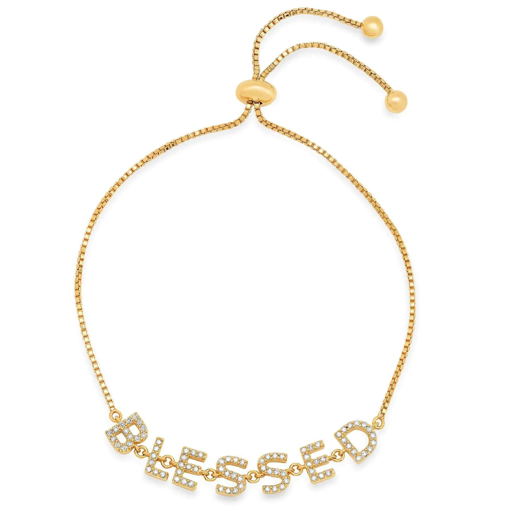 BLESSED DIAMOND PULL BRACELET, GOLD