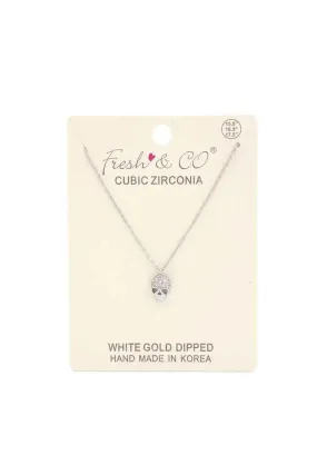 Blue Zone Planet |  Dainty Rhinestone Skull Necklace