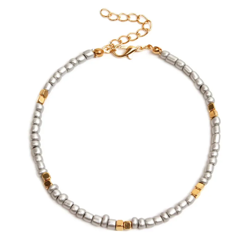 Bohemian Colorful Glass Beaded Anklet For Women