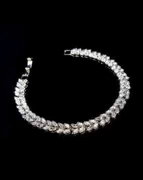 Bridal and wedding bracelet - Marquise crystal dainty - Exclusive at Kezani
