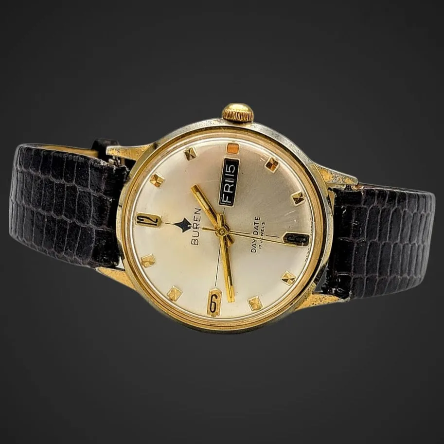 BUREN Day/Date Watch 17 Jewels