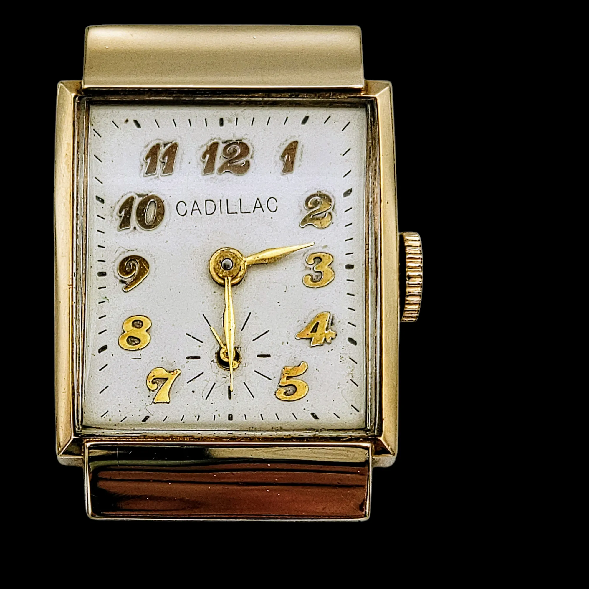 Cadillac 14K Solid Gold Watch 17 Jewels Alb Grossenbacher Movement