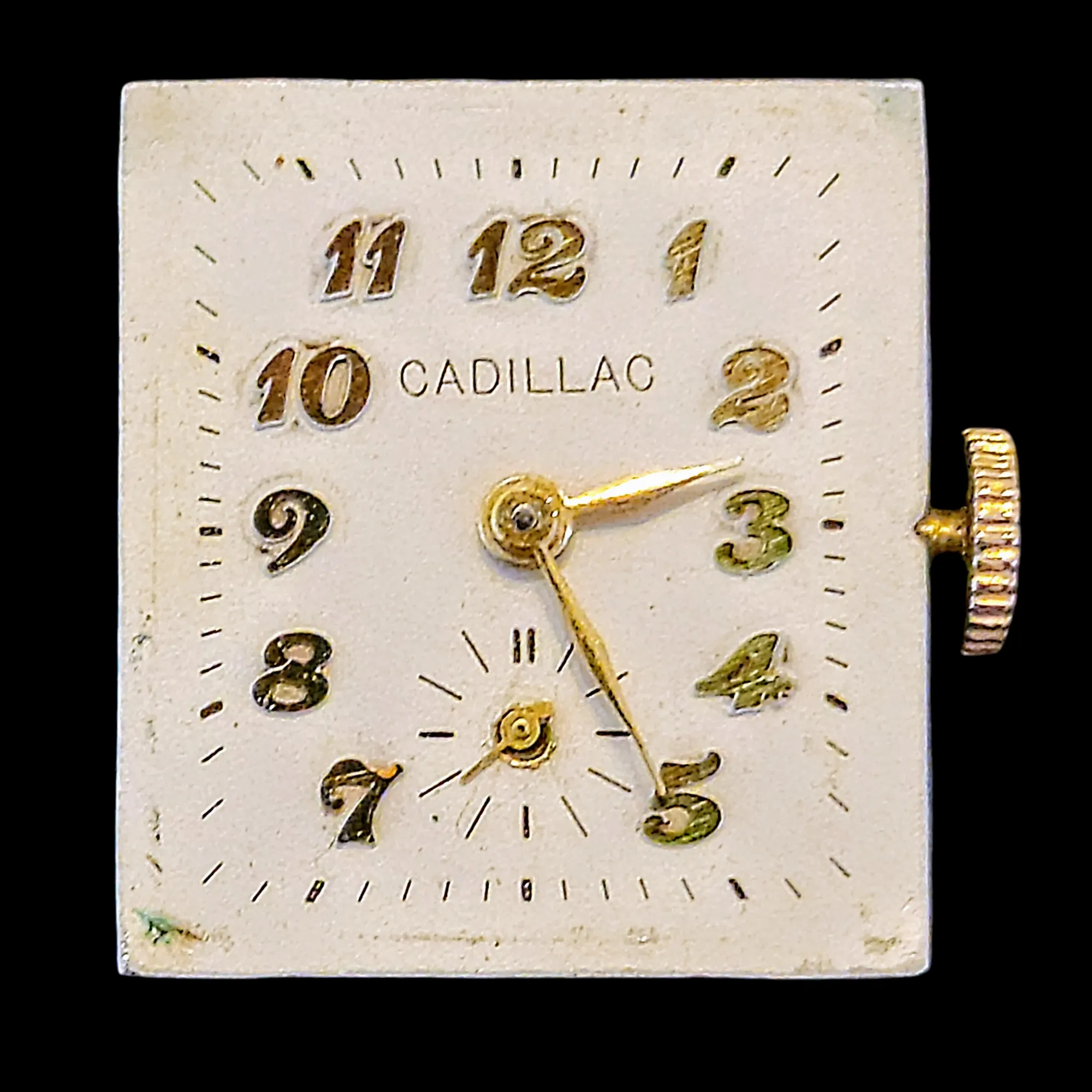 Cadillac 14K Solid Gold Watch 17 Jewels Alb Grossenbacher Movement