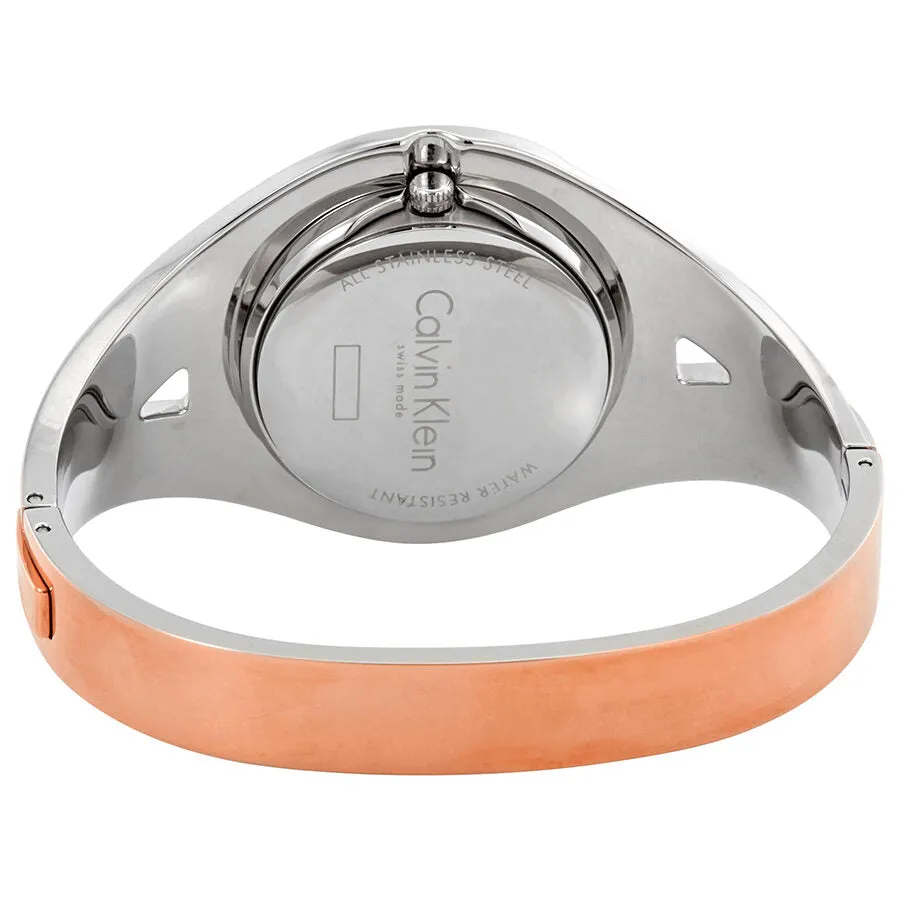 Calvin Klein Sensual Silver Dial Small Bangle Ladies Watch K8E2S1Z6