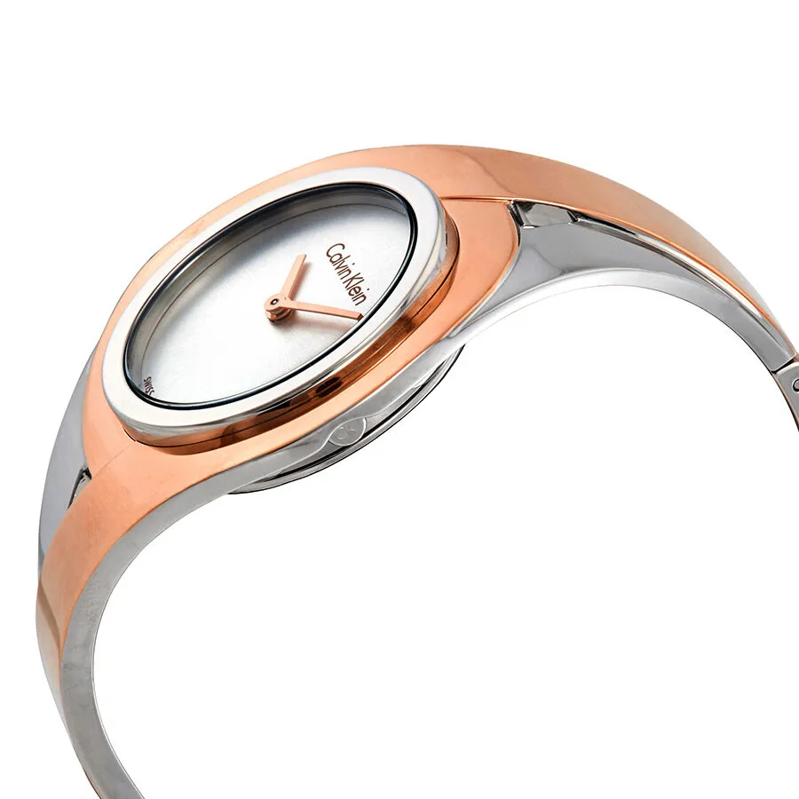 Calvin Klein Sensual Silver Dial Small Bangle Ladies Watch K8E2S1Z6