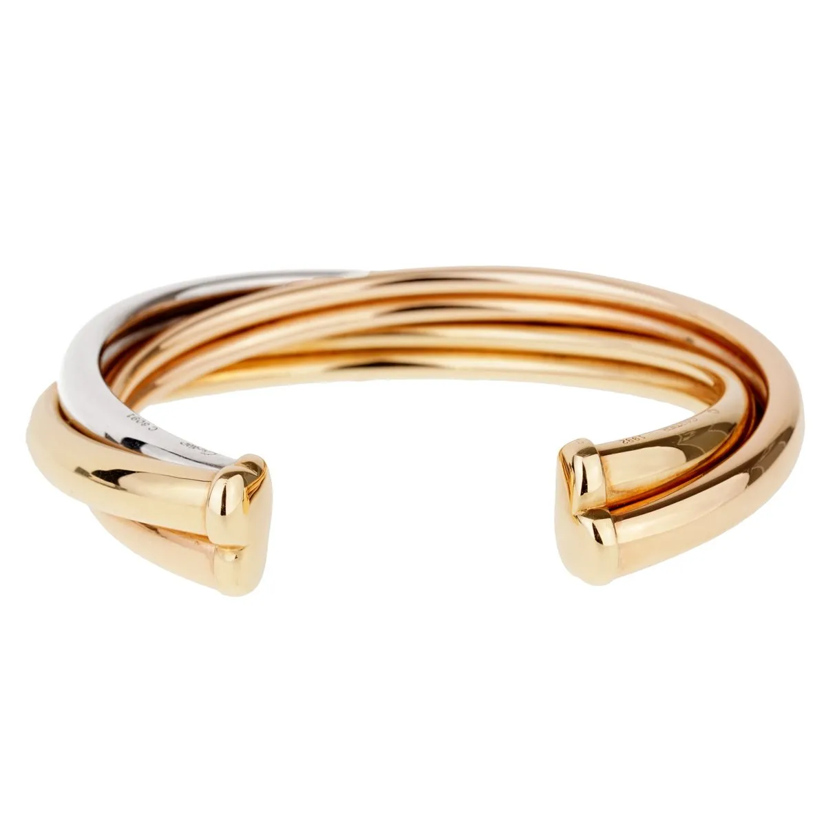 Cartier Trinity Gold Cuff Bangle Bracelet