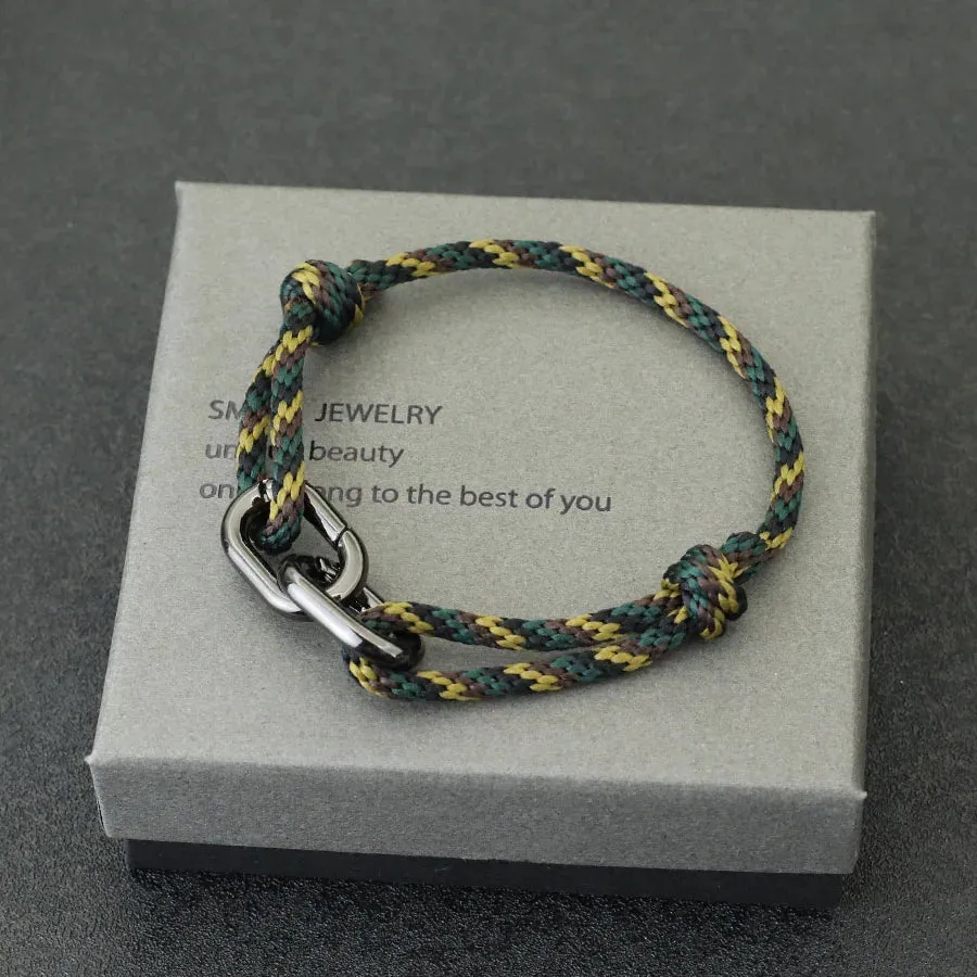 Creative Rope Bracelet For Men Handmade Adjustable Accessories
