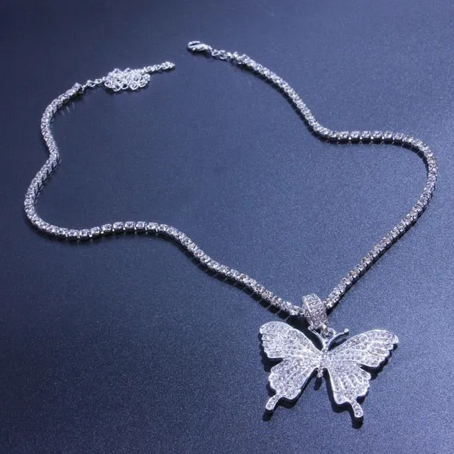 Crystal Butterfly Necklace