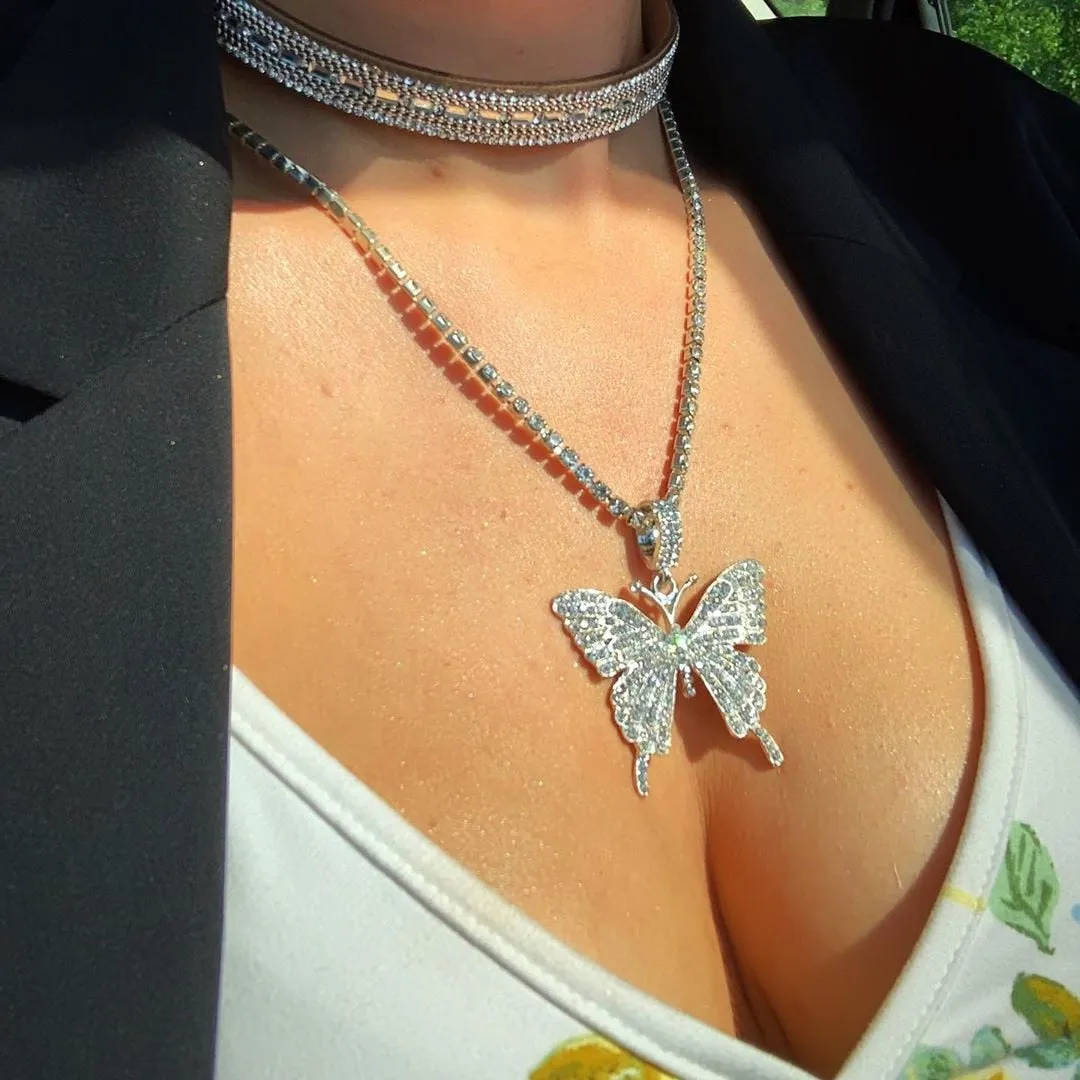 Crystal Butterfly Necklace