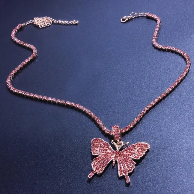 Crystal Butterfly Necklace