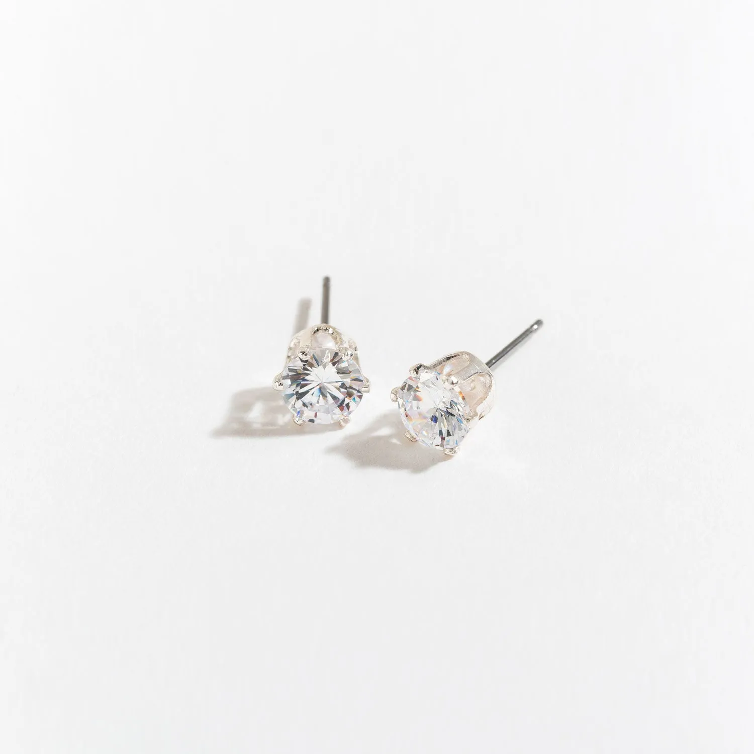 Cubic Zirconia Silver Stud Earring