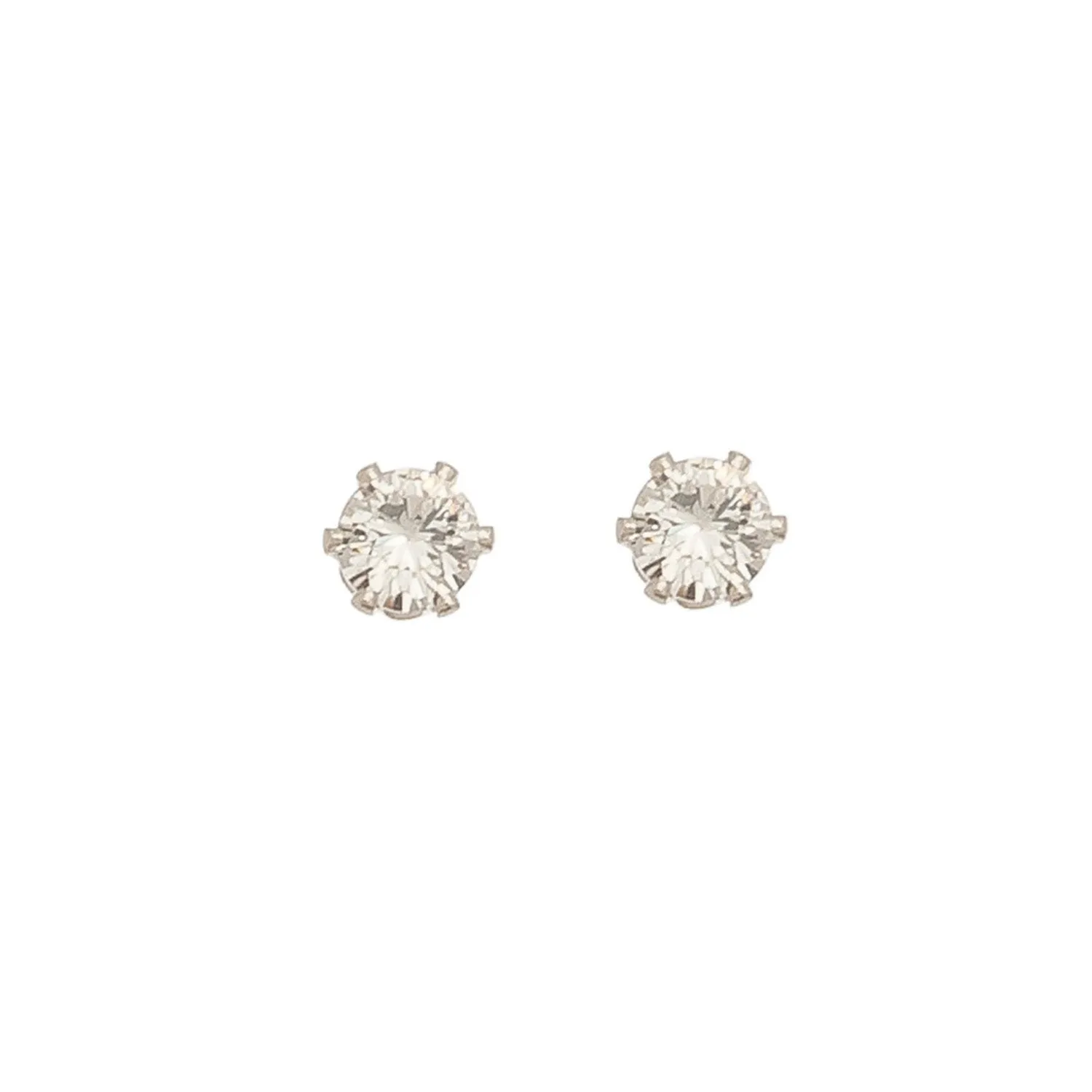 Cubic Zirconia Silver Stud Earring