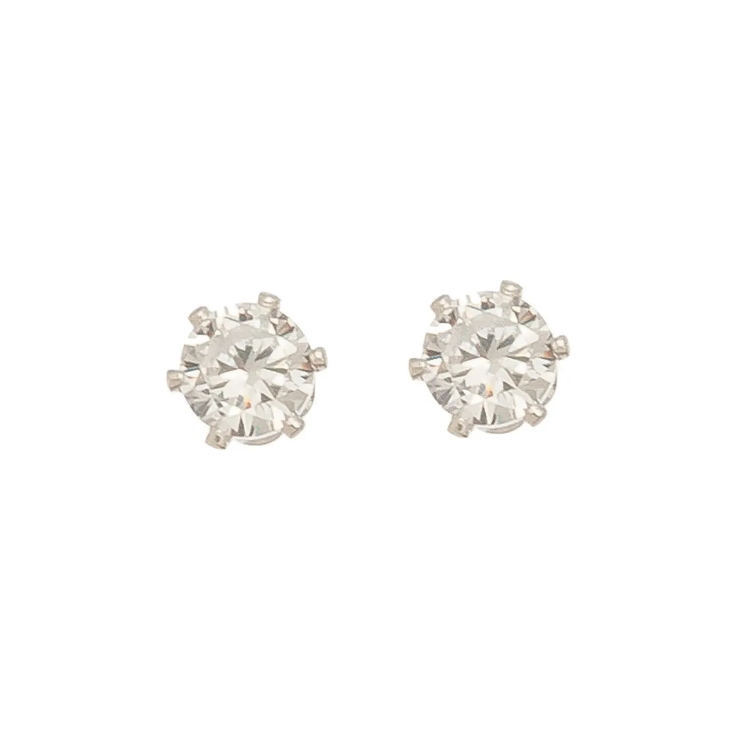 Cubic Zirconia Silver Stud Earring
