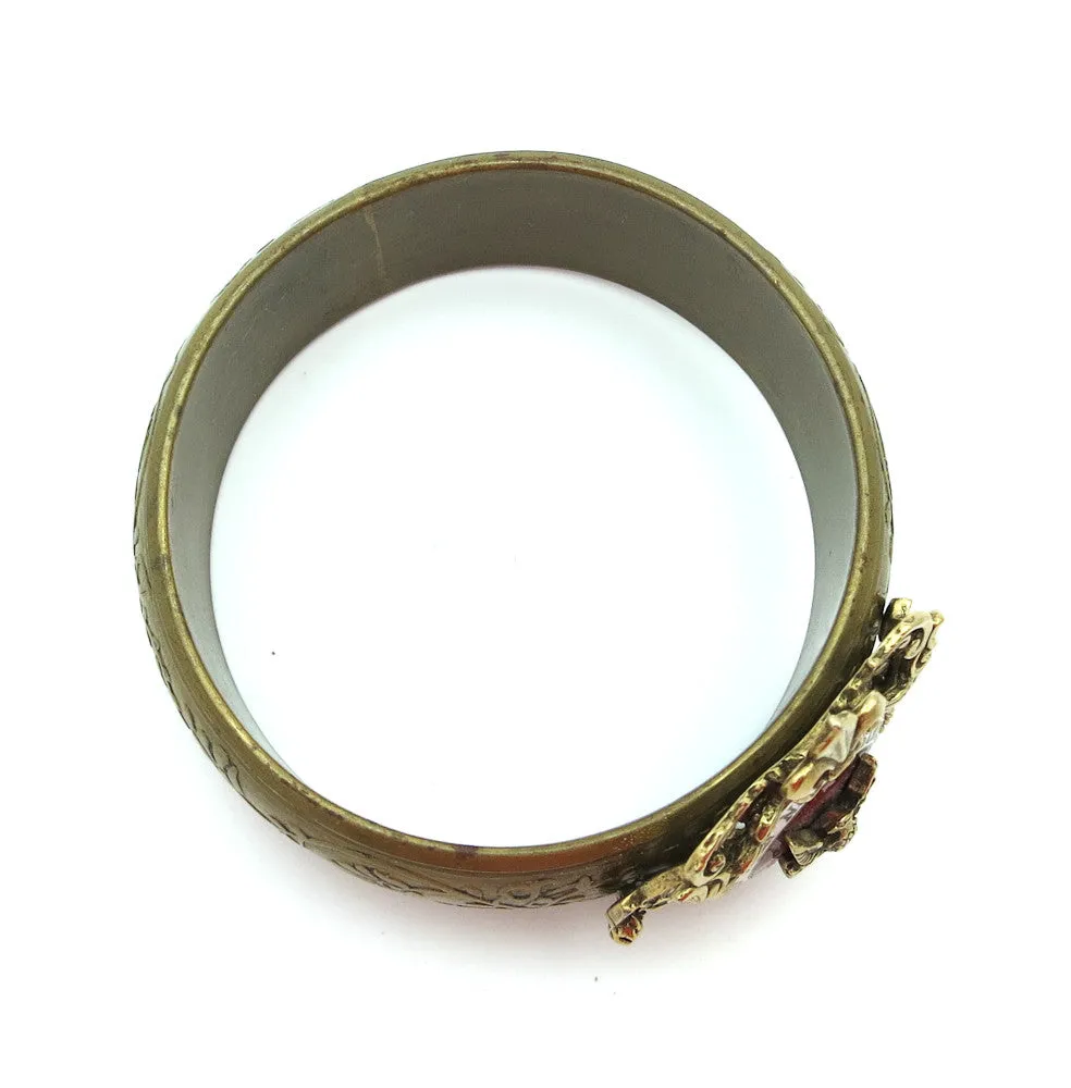 Cuff With Vintage Romanian Military Pin