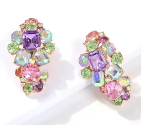 Cynthia - Chunky Rhinestone Statement Earrings