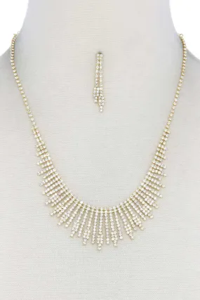 Dangle Rhinestone Necklace