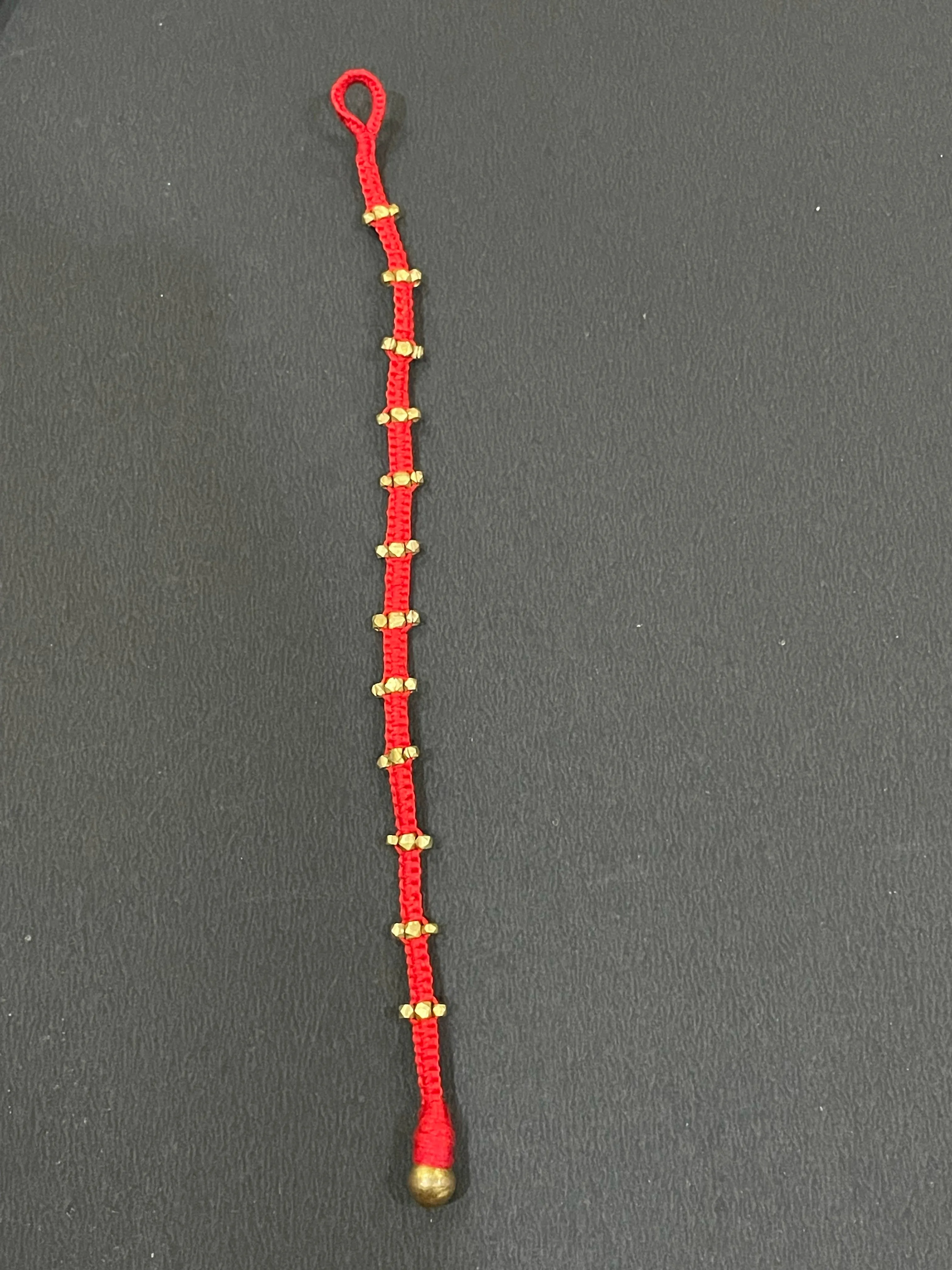 Dhokra Brass Three Beaded Anklets