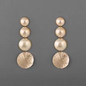 DISC & LOTUS BLOOM STATEMENT EARRING