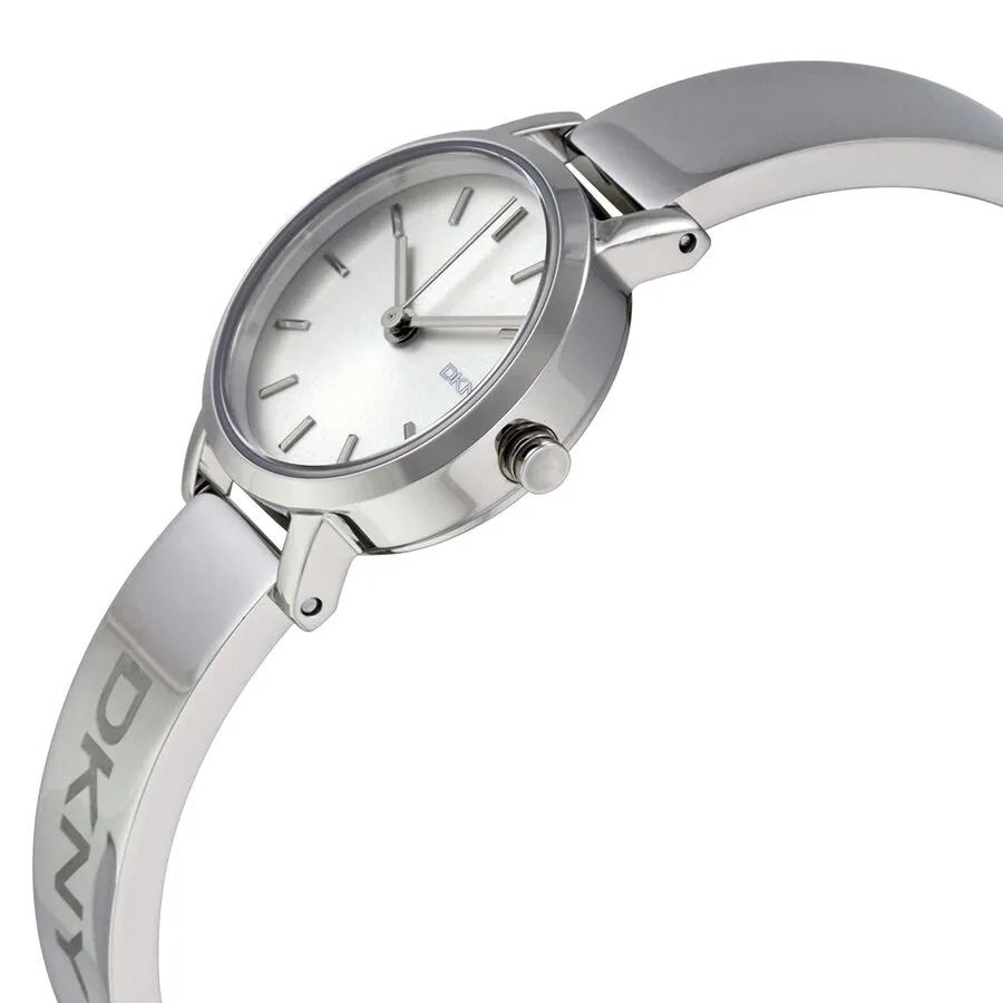 DKNY Silver Sunray Dial Bangle Ladies Watch NY2306
